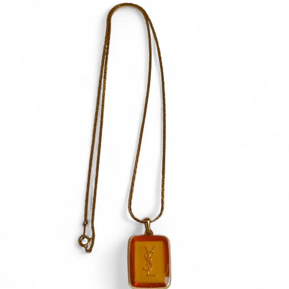 YSL Saint Laurent gold necklace